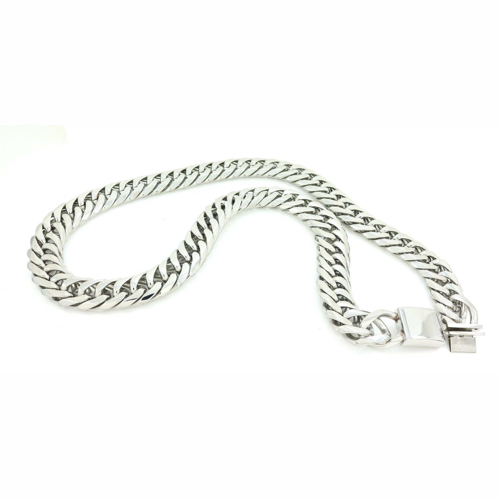 DEFECTIVE without packaging MENS ANTITARNISH SOLID SILVER FINISH THICK H G3D