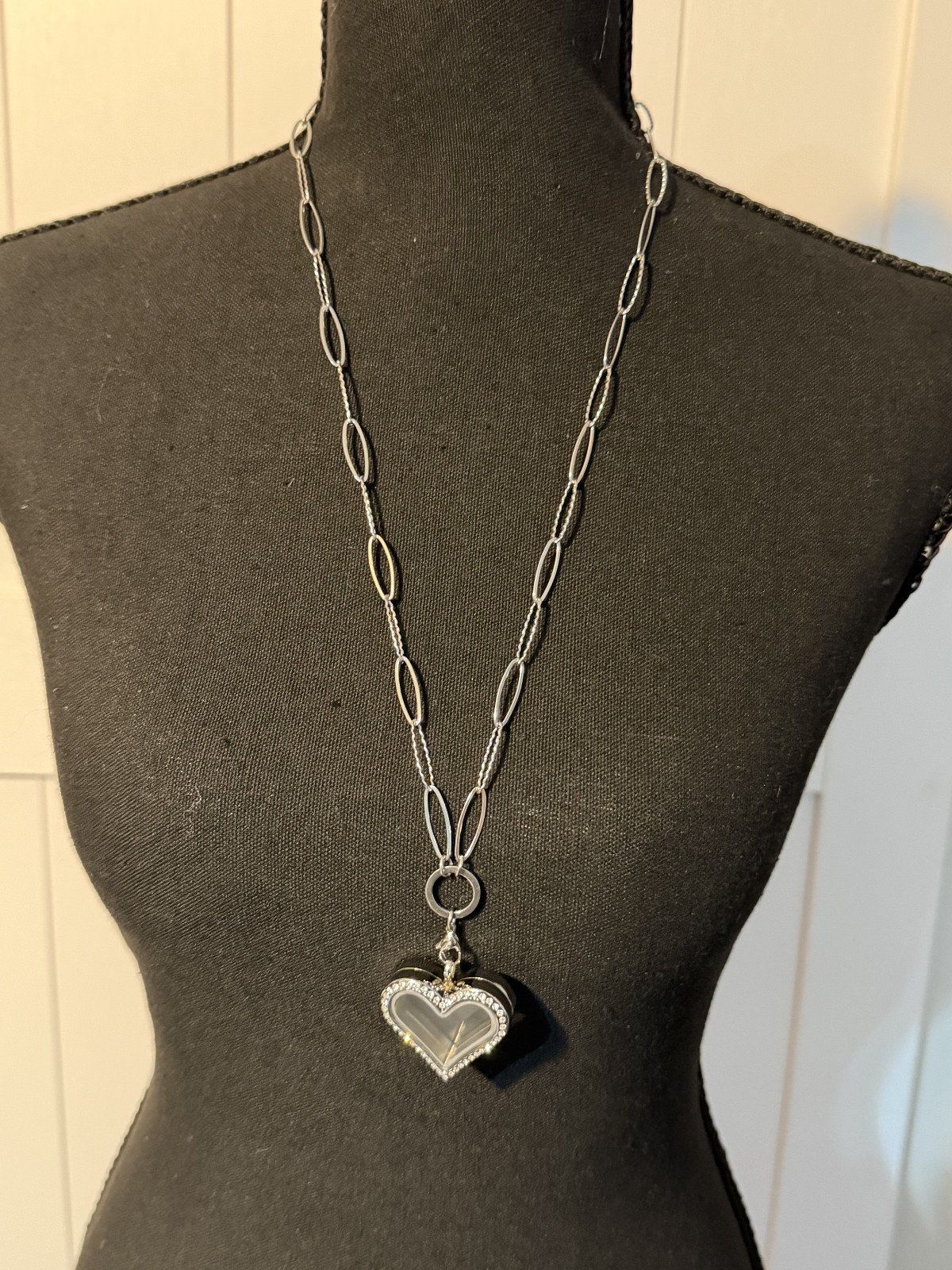 Lot of 32 Heart Locket Pendant Necklace W/ Chain (Bulk Pack)