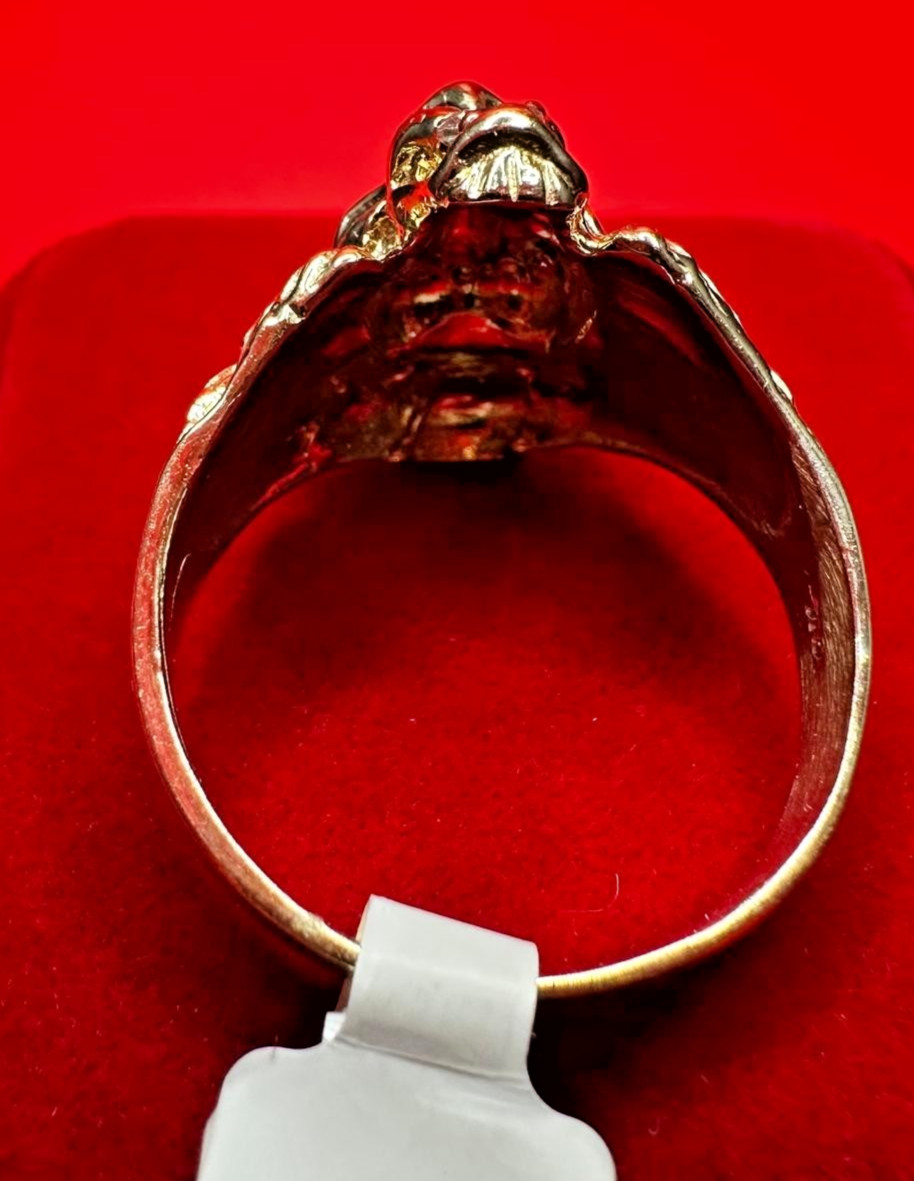 10K Yellow Gold Lion Head Ring