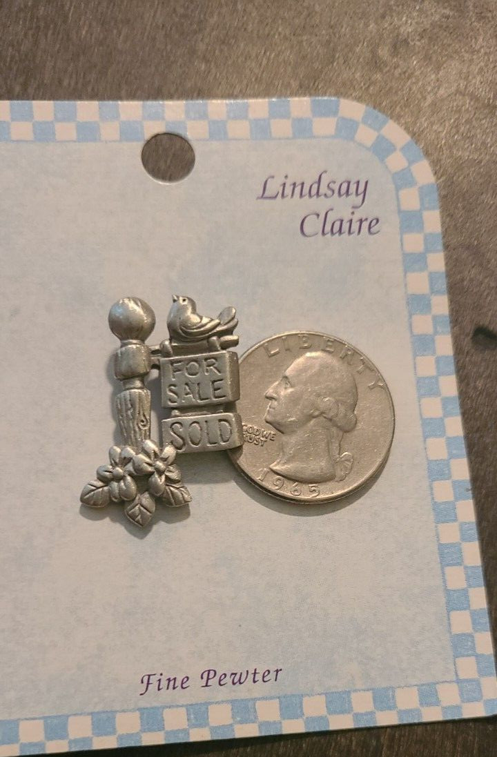 Lindsay Claire Fine Pewter Pin For Sale/Sold Pin