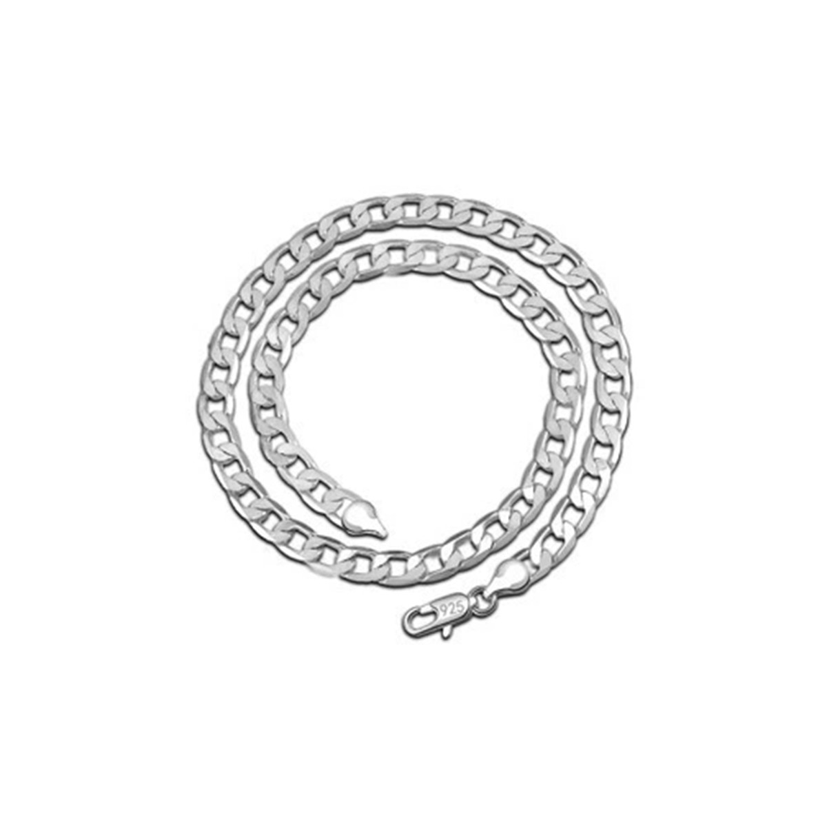 925 Silver Plated Water Wave Chain Necklace 3mm 4mm Jewelry Men Women 16-22″ US