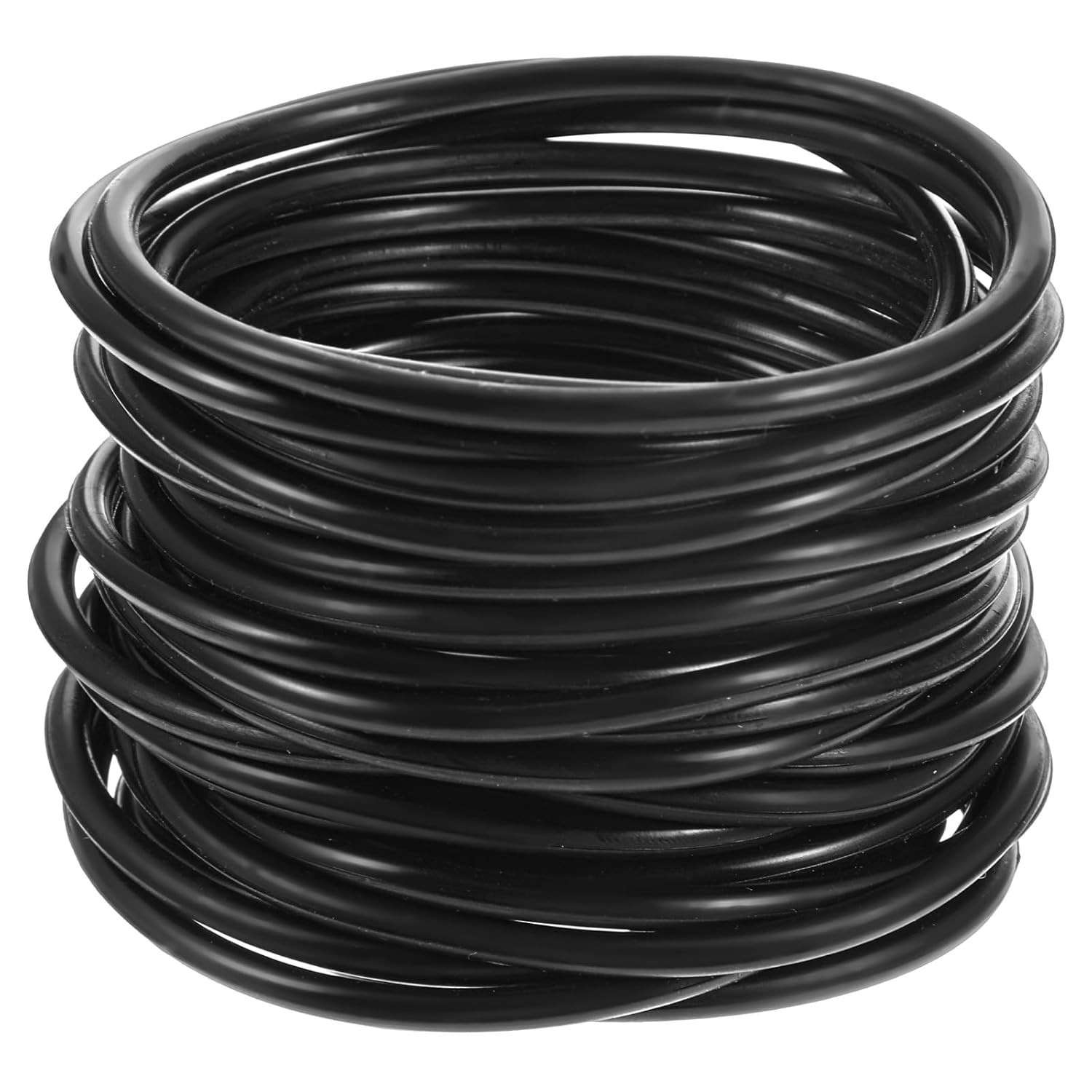 35 Pieces Black Jelly Bracelets 80S Jelly Bracelets Silicone Hair Tie Bracelet B