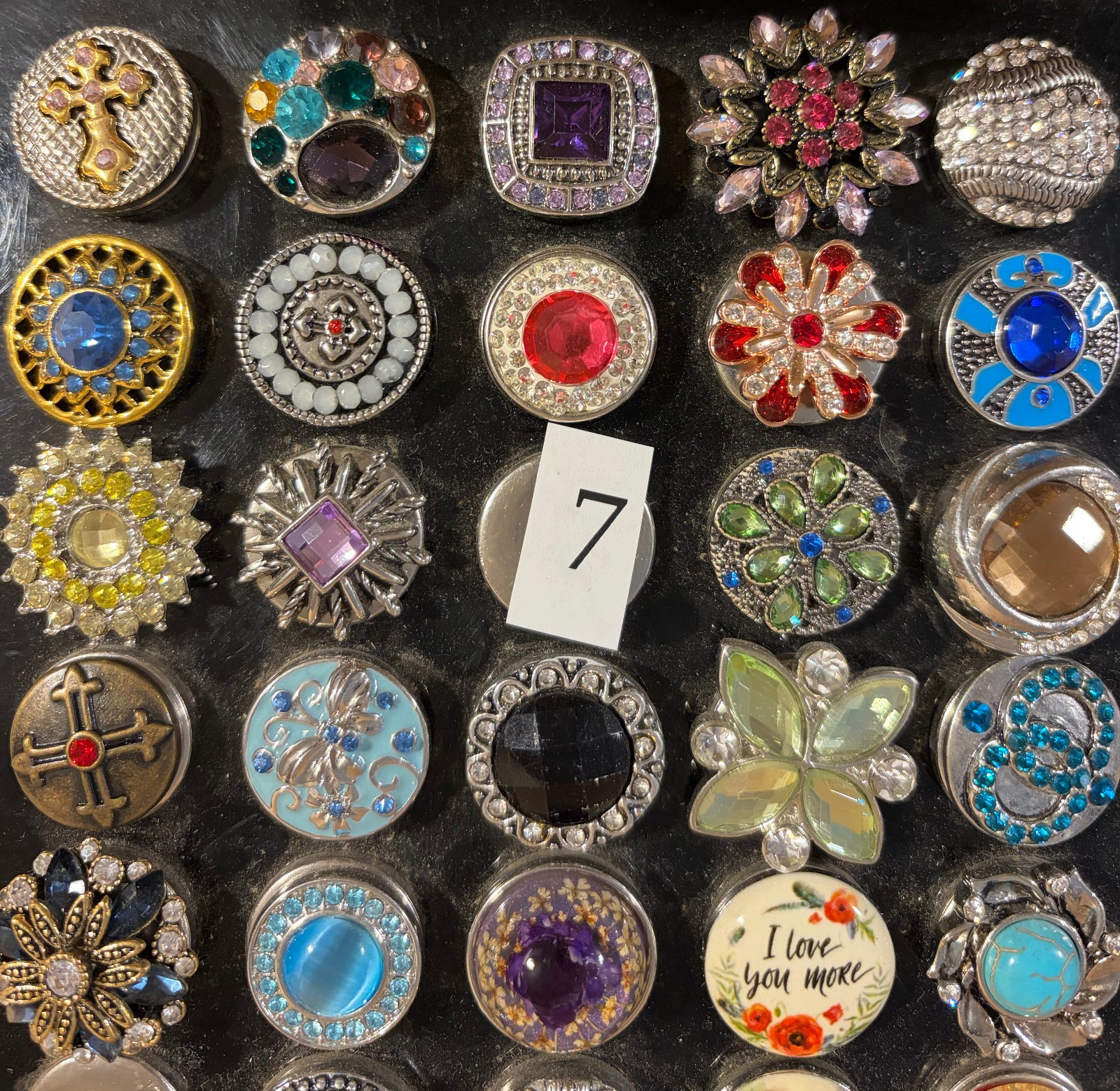 24 18-22mm chunk snap buttons charms jewelry