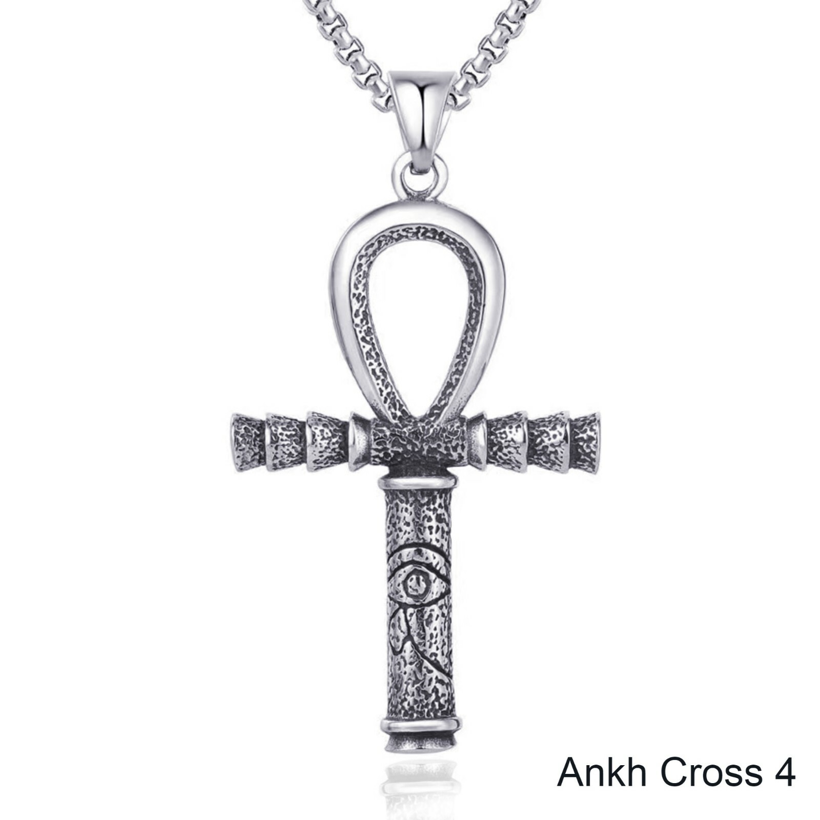Men Cross Pendant Necklace Religious Christian Jewelry Stainless Steel Chain 24″