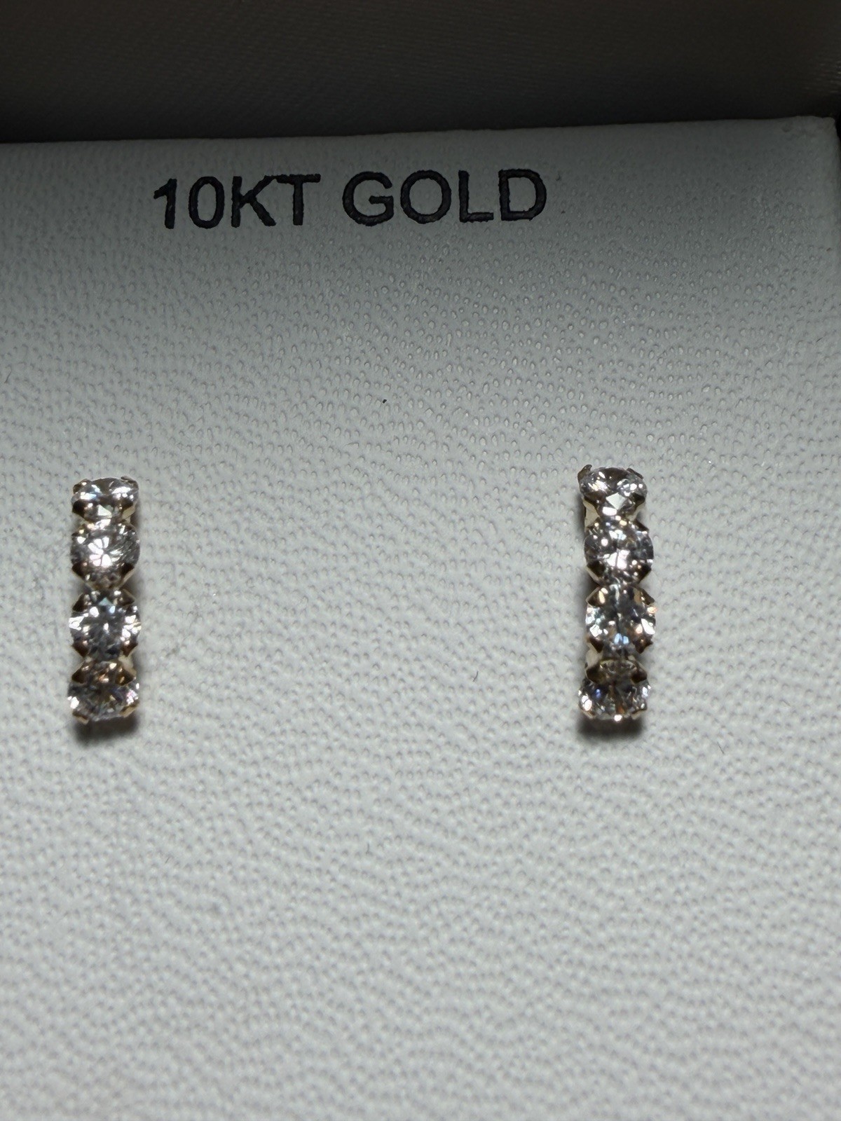 10KT Yellow Gold Cubic Zirconia Earrings