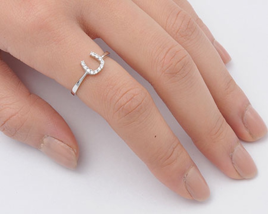 USA Seller Horseshoe Ring Sterling Silver 925 Best Price Jewelry Gift Selectable