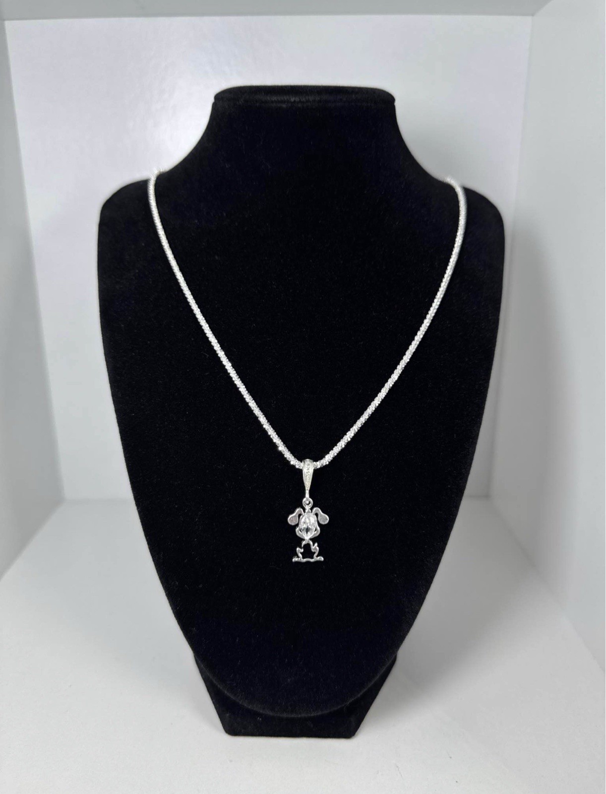 Cadena de plata 925 con dije de perrito – plata 925 – 20 inch