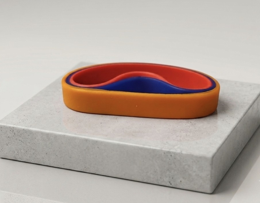 Premium Silicone Wristbands Pack – Red, Blue, Orange Rubber Bracelets (3-Pcs. )