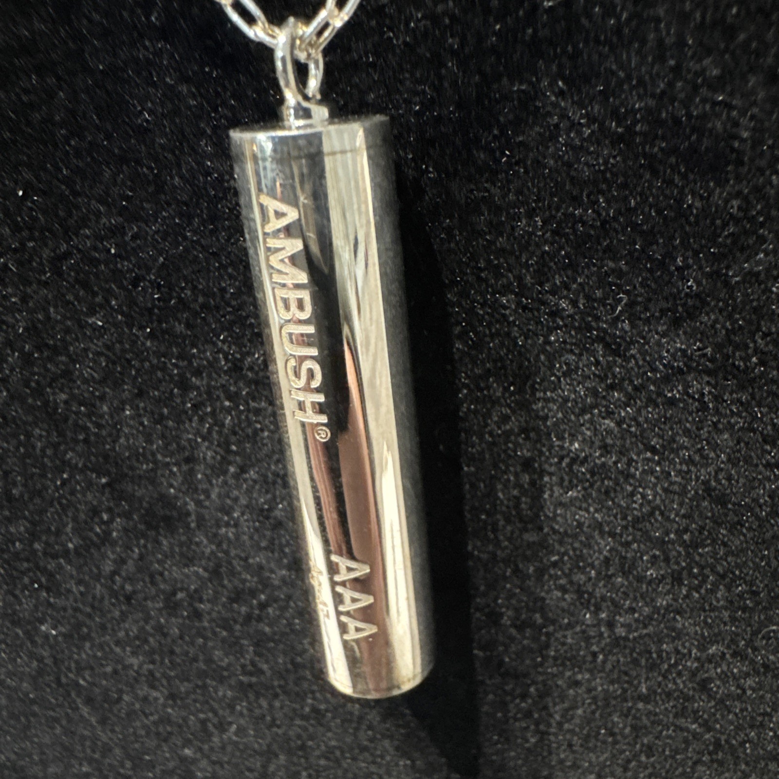 AMBUSH Battery Charm Necklace Sterling Silver 925 Unisex-Adult NEW £417