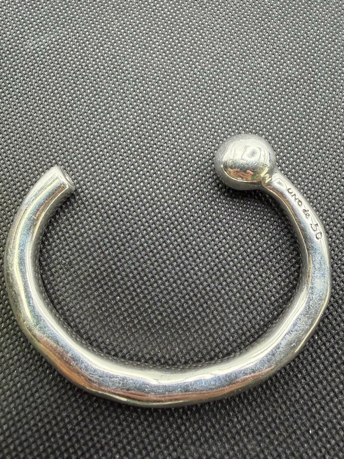UNO De 50 Sterling Silver Open Cuff Bangle Bracelet