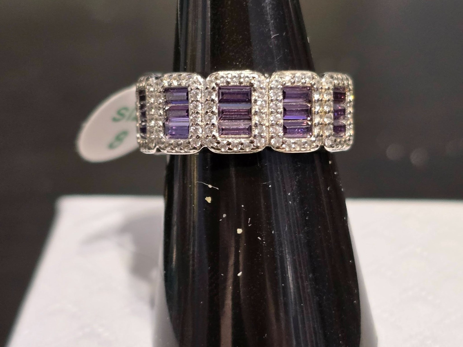 Bomb Party Ring New with Tag NO Bag Sz 8 Rhodium Plating