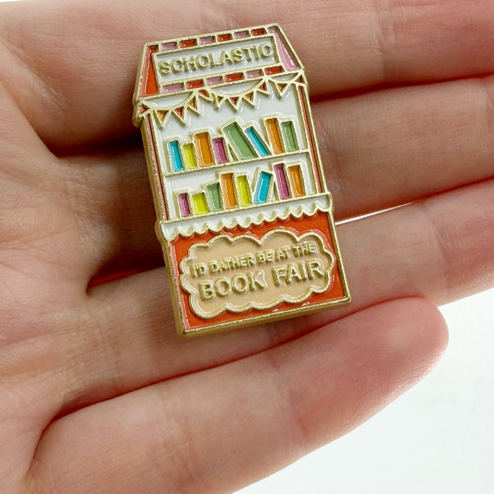 Book Fair Enamel Pin Reader Aesthetic Scholastic Inspired Book Lover
