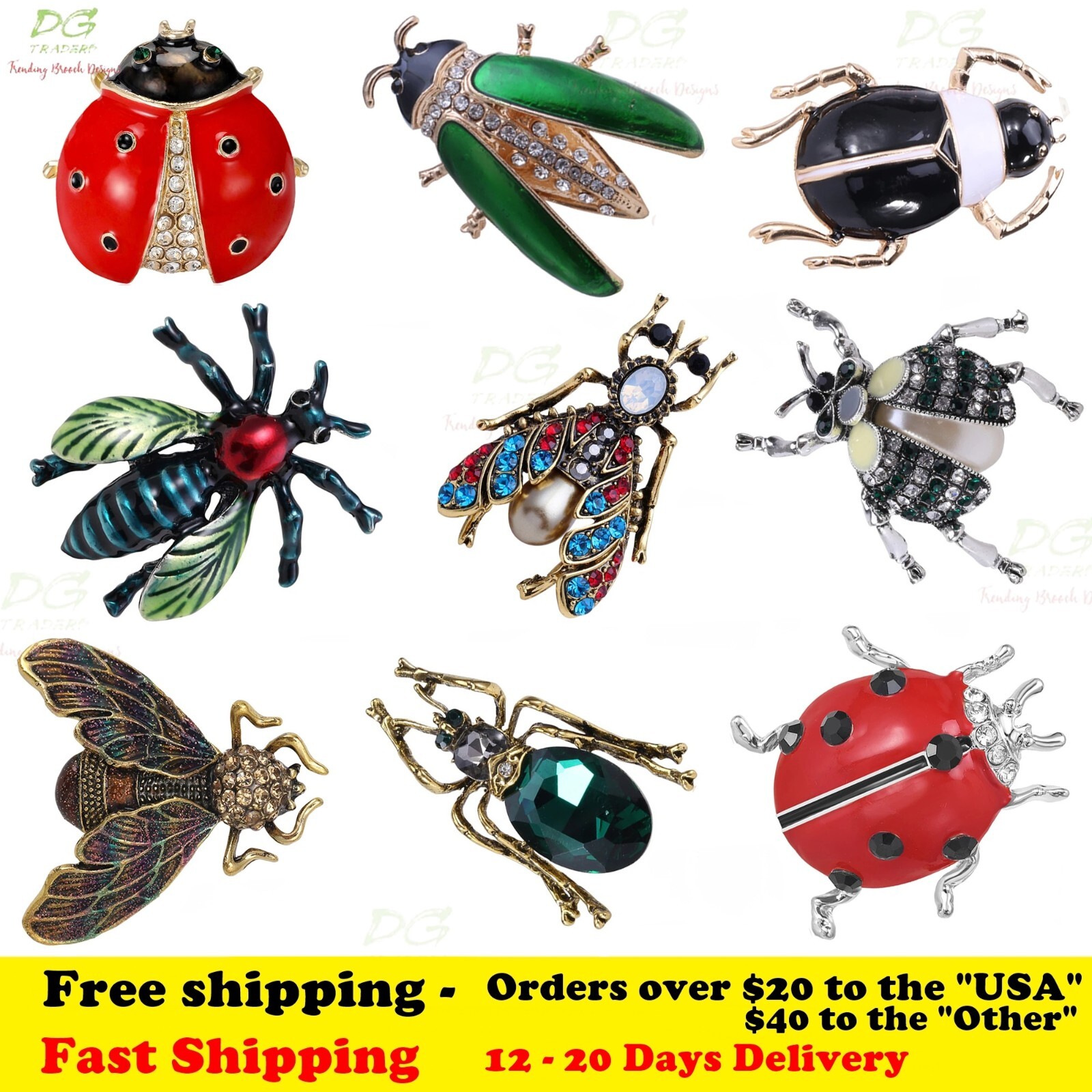 Beetle Brooch Pin Ladybug Pins Party Friend Jewelry Gifts Accessories Hot Sale