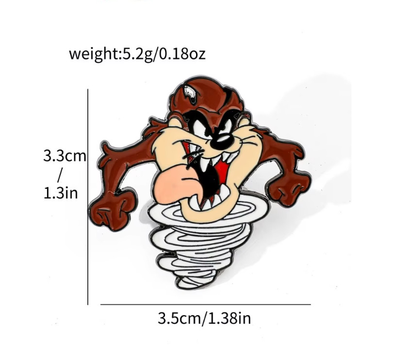 TASMANIAN DEVIL-“LOONEY TUNES”-ENAMEL,LAPEL PIN COMBINED SHIPPING $4.99 NO LIMIT