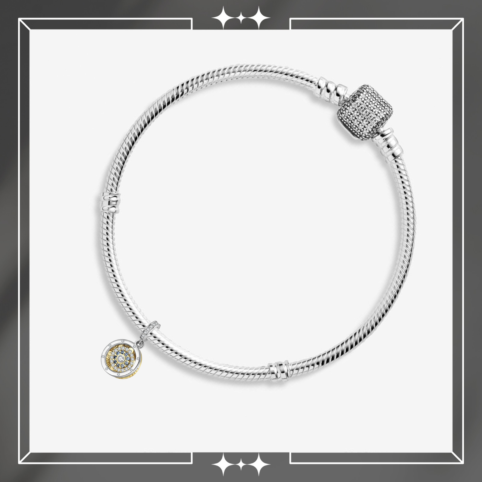 Compass Dangle Charm For Bracelet, Gold Compass Charm, Travel Charm