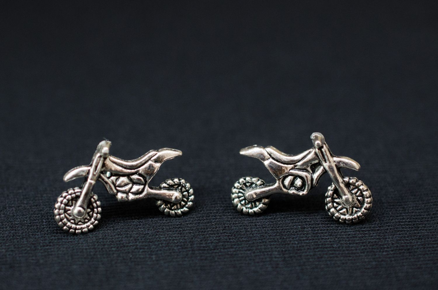 Motocross Motorcycle Earrings Studs Miniblings Enduro Motorcycles