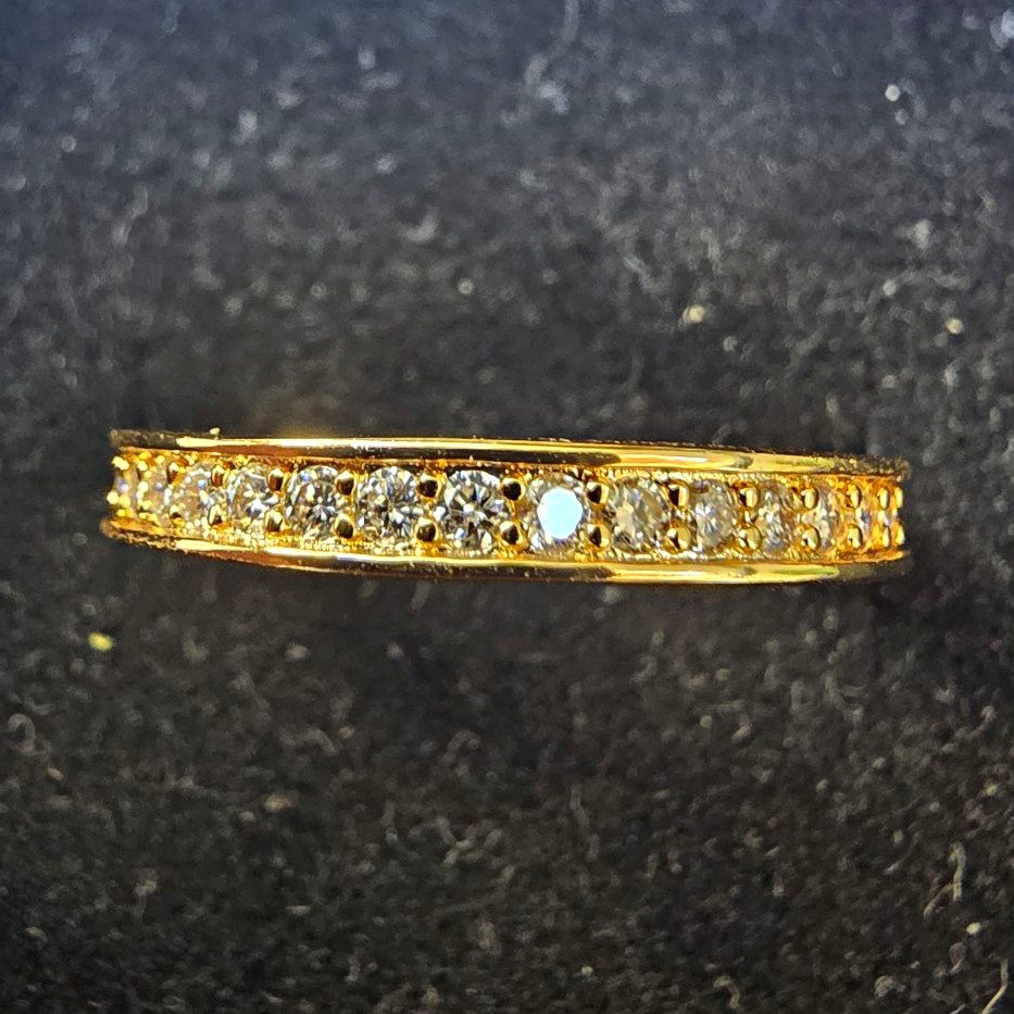 1.0ct Moissanite Channel Band Ring 925 Sterling Silver GRA Certificate Size 6