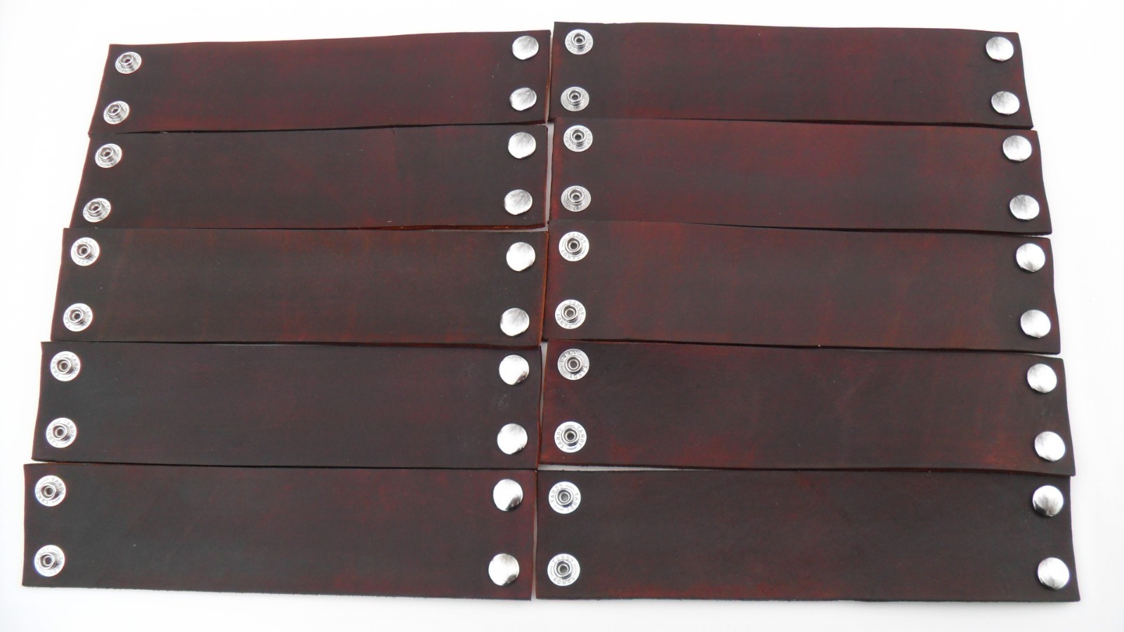 #BR1.5D TEN 1 1/2″ WIDE 2 SNAP DYED BLANK FOR LEATHER BRACELET