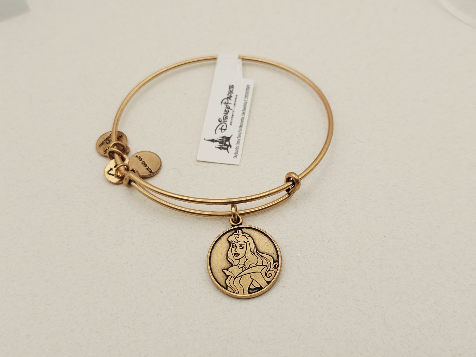 Alex and Ani Gold Disney Aurora Charm Bangle Bracelet New