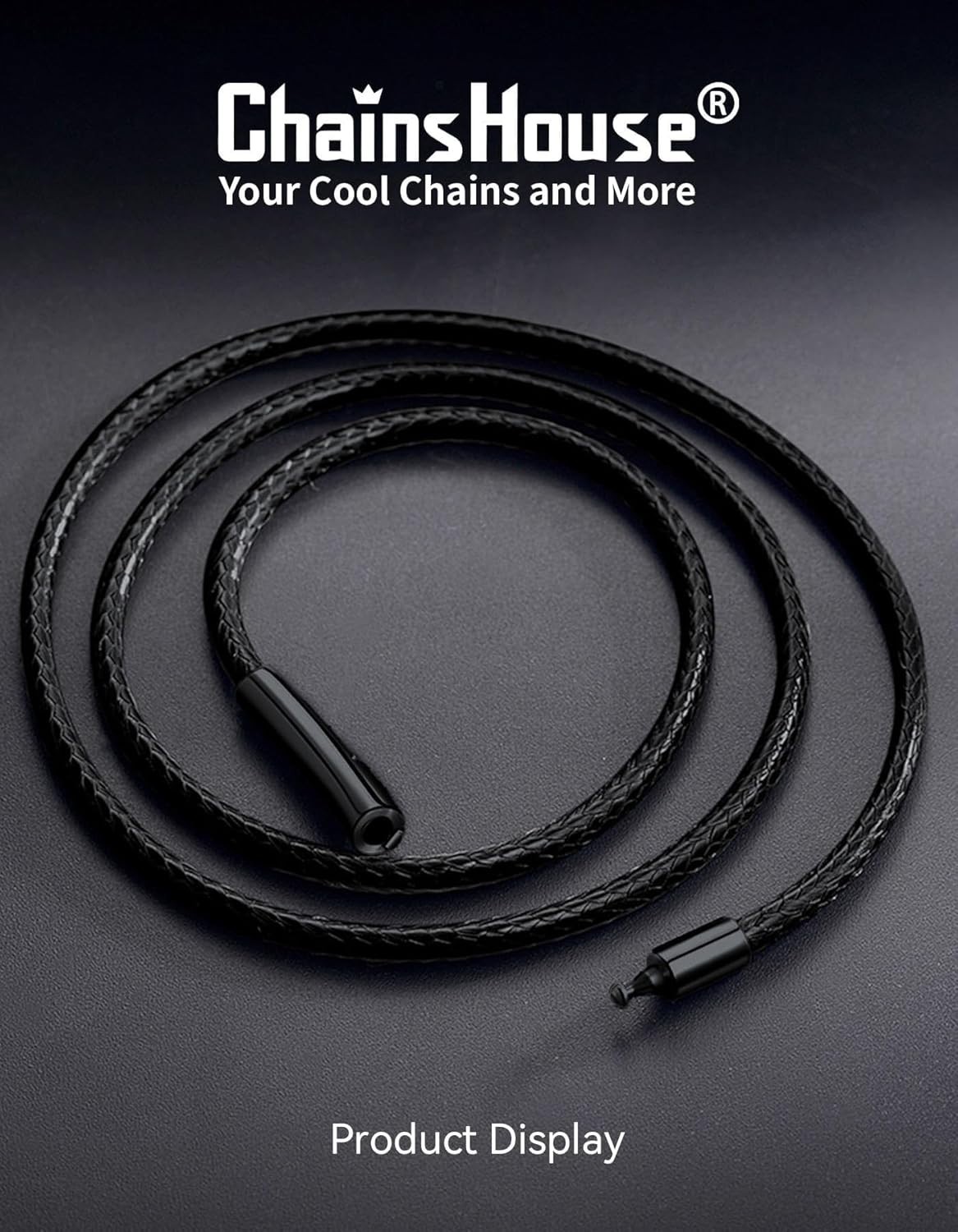 Versatile Braided Leather Necklace with Push-Button Clasp – 16 to 30 Inch Length