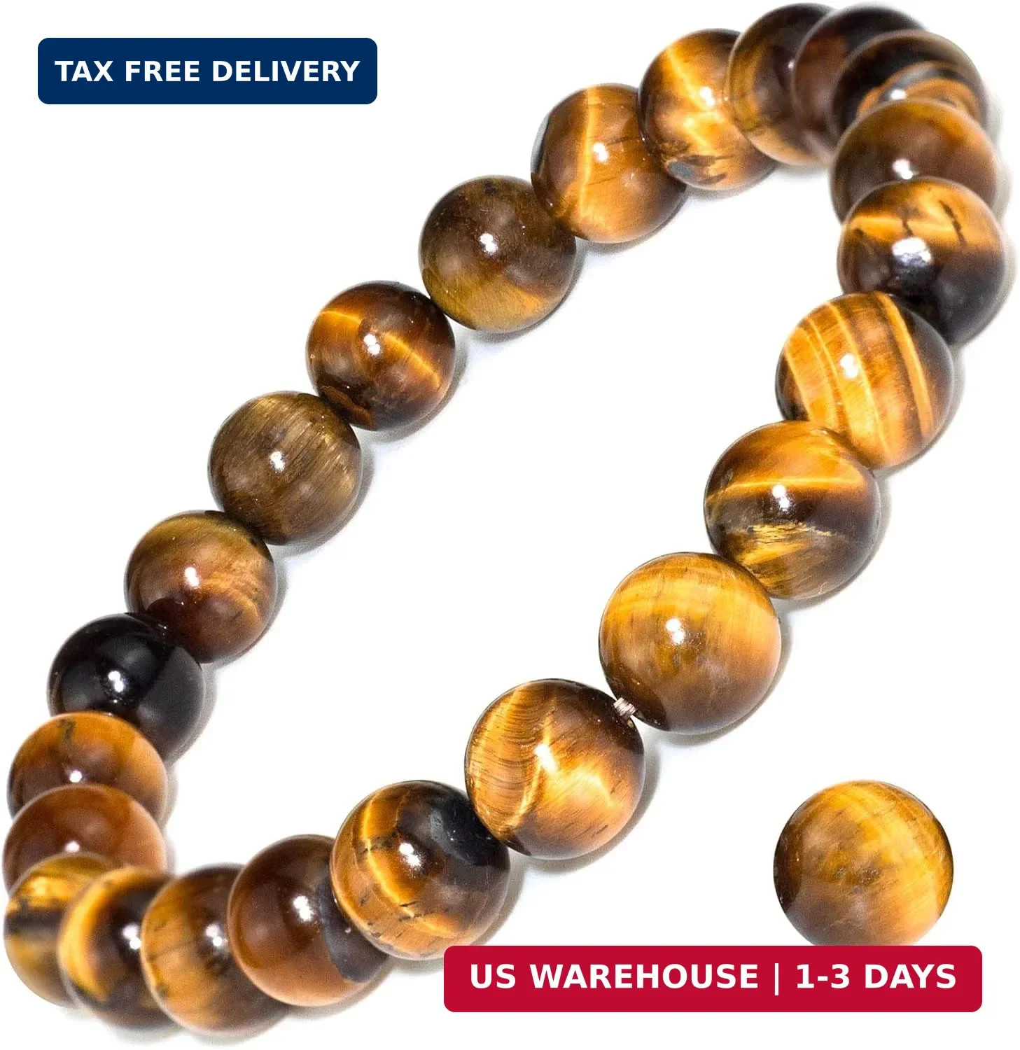 8mm Natural Crystal Stretch Bracelet | Handmade Round Stone Bead Bracelet, Runs