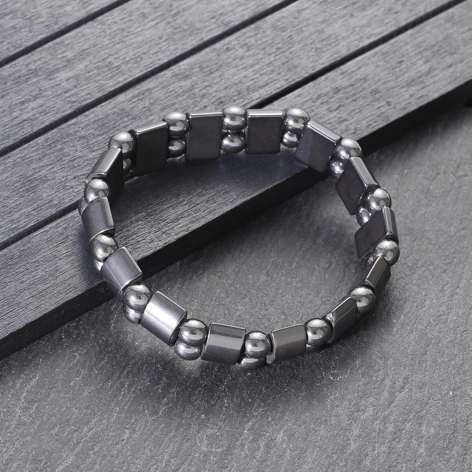 Magnetic Hematite Bracelets Pain Relief Powerfull Elastic Therapy Arthritis Gift