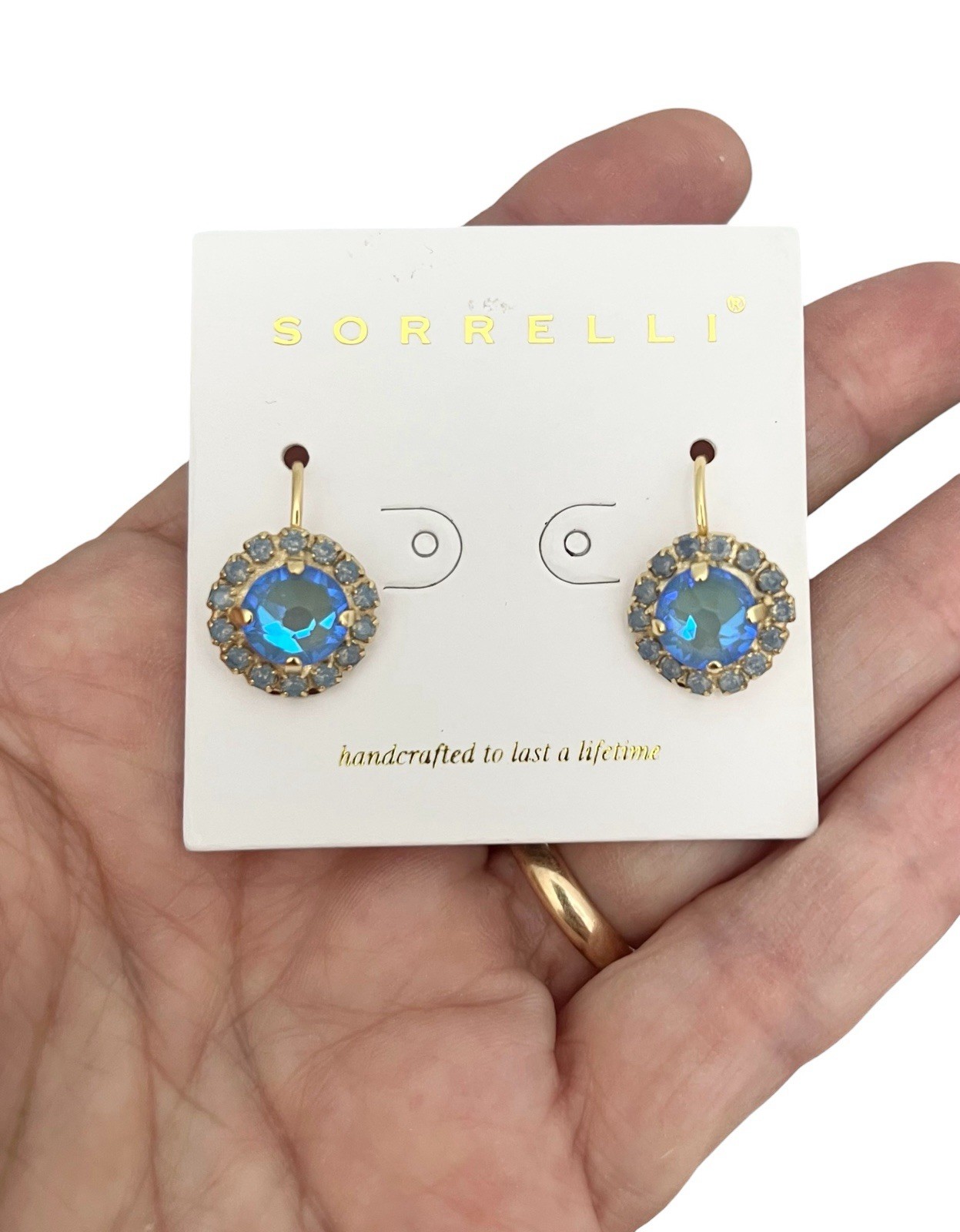 0.75” Drop Windsor Blue Collection Crystal Everyday Evening Earrings By Sorrelli