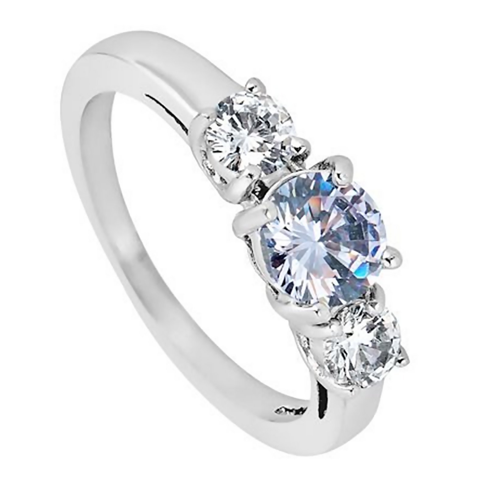 June Birthstone Ring Womens Purple Cubic Zirconia Stainless Steel Band Size 3-10
