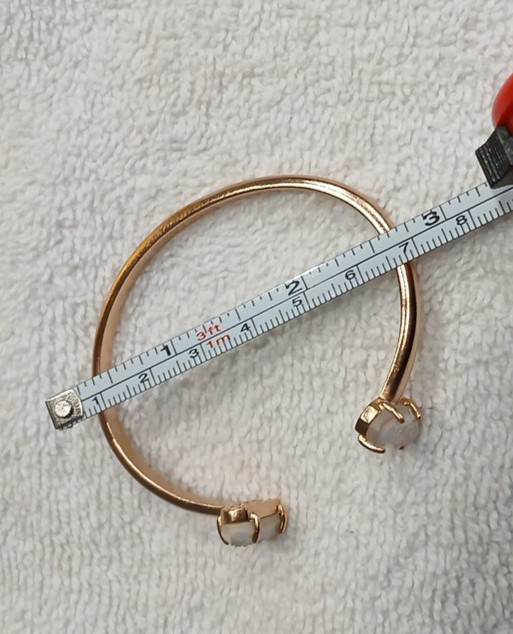 Kendra Scott Bangle Cuff Iridescent Drusy Quartz Rose Gold Bracelet Rare Vintage