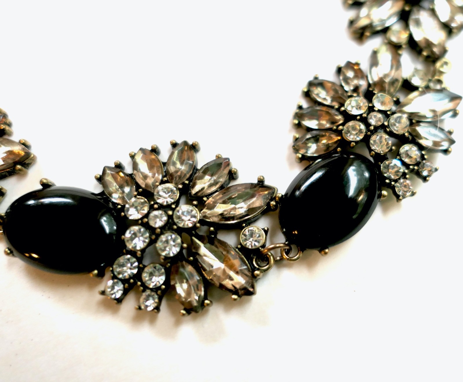 Rhinestone with Black Statement Necklace Chocker