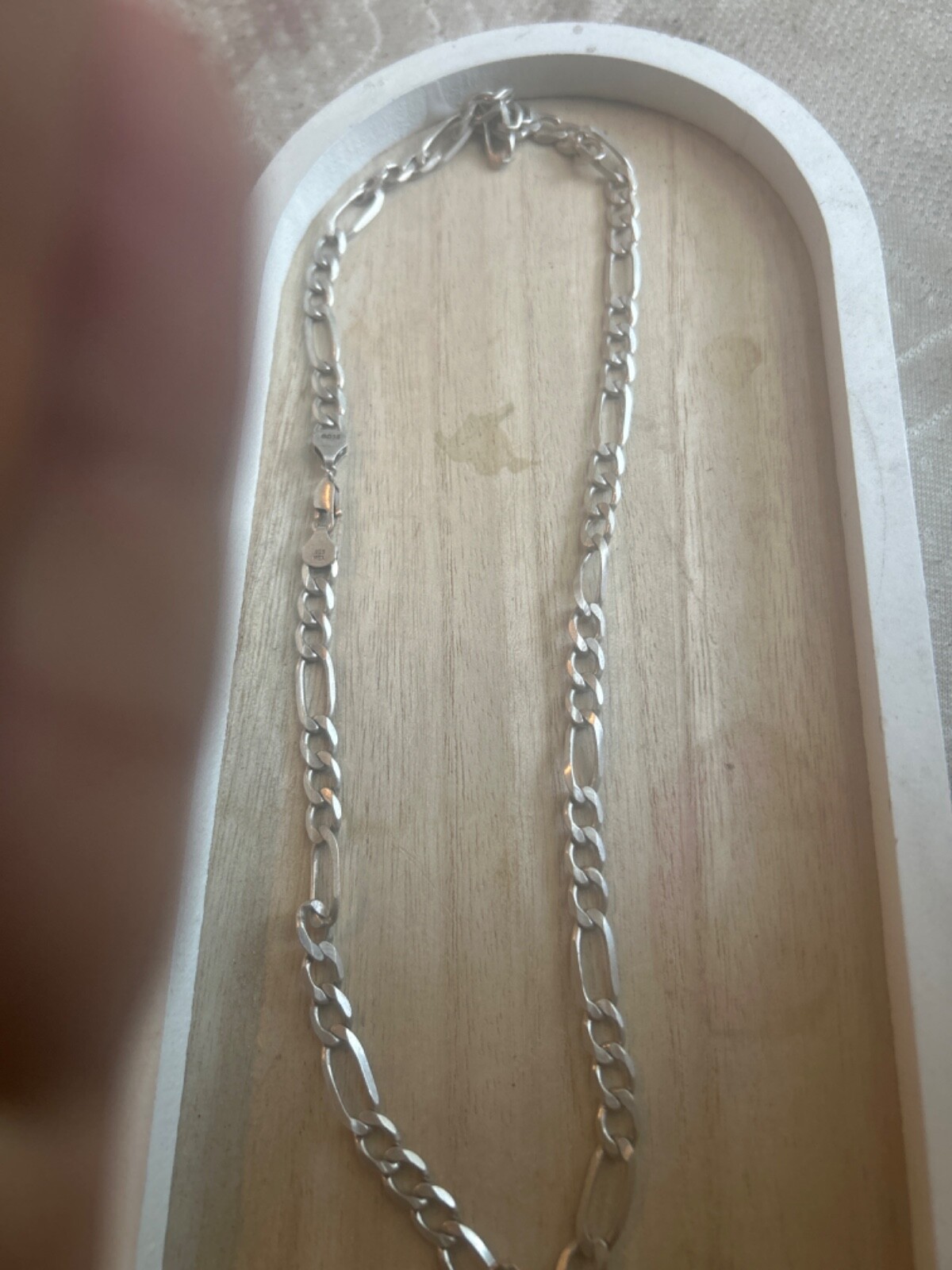 925 Sterling Silver Figaro Mens Boys Chain Necklace .925 Italy All Sizes