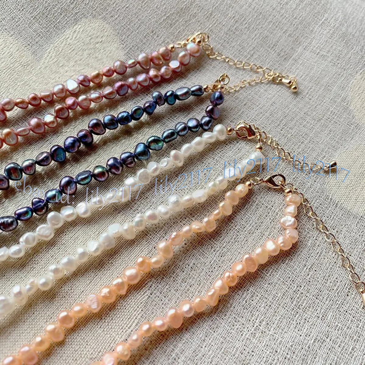 Small 4-5mm Genuine Natural Multicolor Freshwater Baroque Pearl Necklace 14-48”