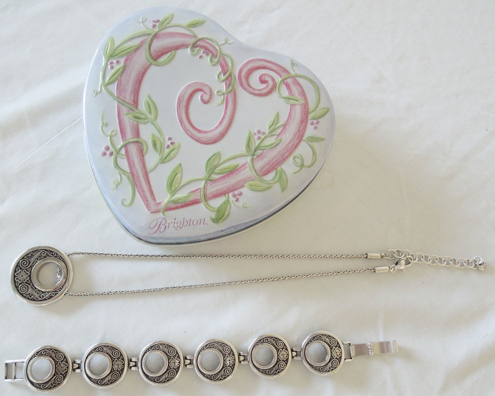 Brighton Necklace & Bracelet Set with Brighton Tin