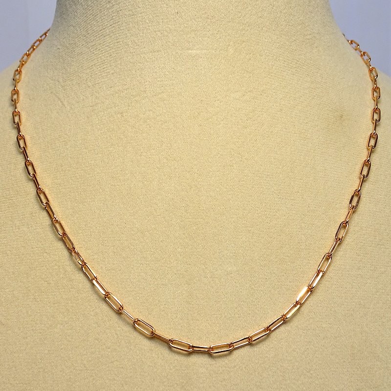 Pure Solid Copper Paper Link Chain Wire Wrapping Beautiful Necklace Copper PG 01