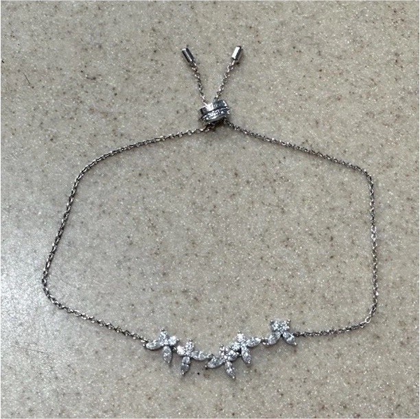 APM Monaco Festival Silver Adjustable Chain Charm Bracelet with Bolo Closure