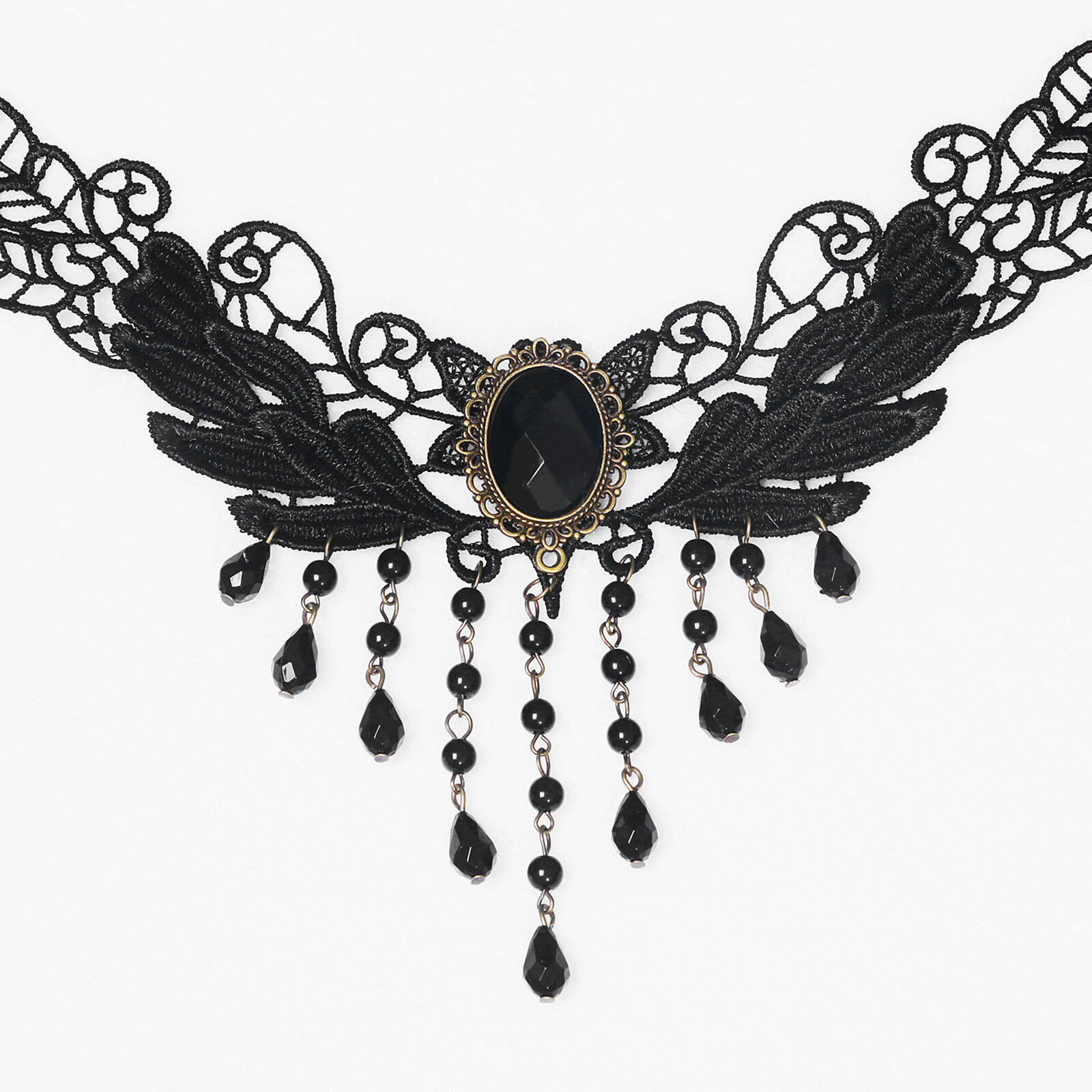 4pcs Womens Gothic Halloween Lace Choker Collar Victorian Necklace Party Jewelry