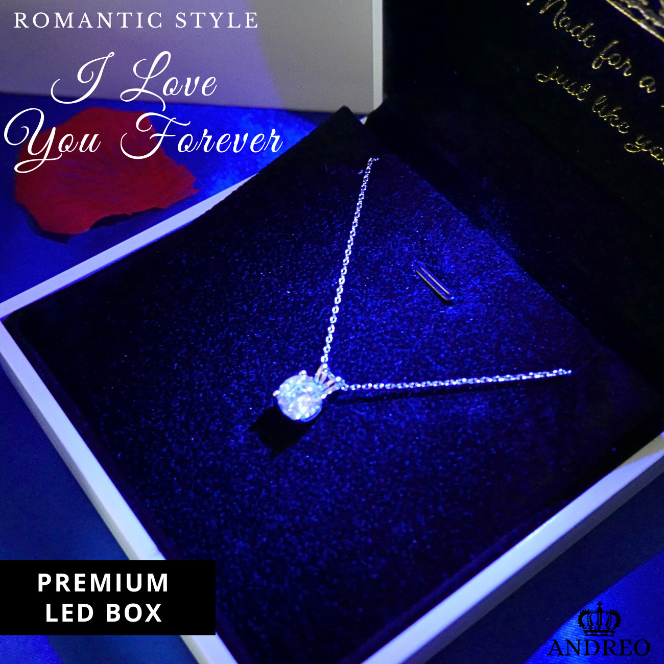 Solitaire CUSTOM Soulmate Necklace Gift Ideas Birthday Gifts for Women ANDREO