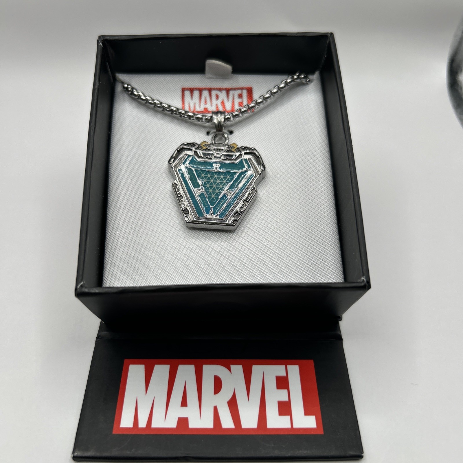 Iron Man Arc Reactor Steel Necklace Multi-color With Box