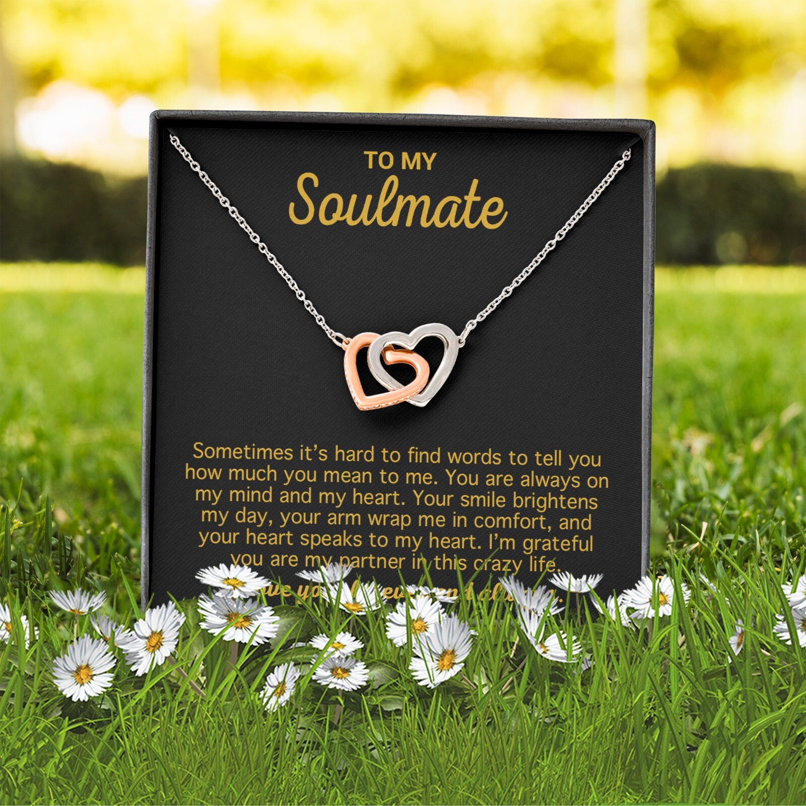 To My Soulmate Necklace Gift For Wife Girlfriend Birthday Anniversary Christmas