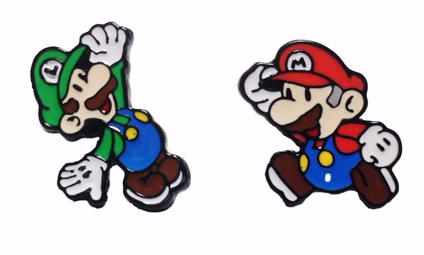 Super Mario & Luigi Metal Enamel Stud Earring Set
