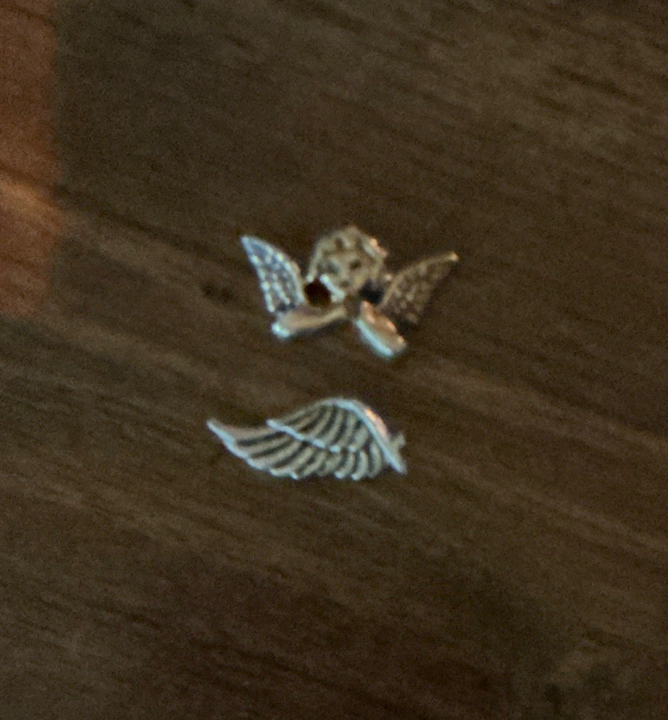 14 silver metal angel charms