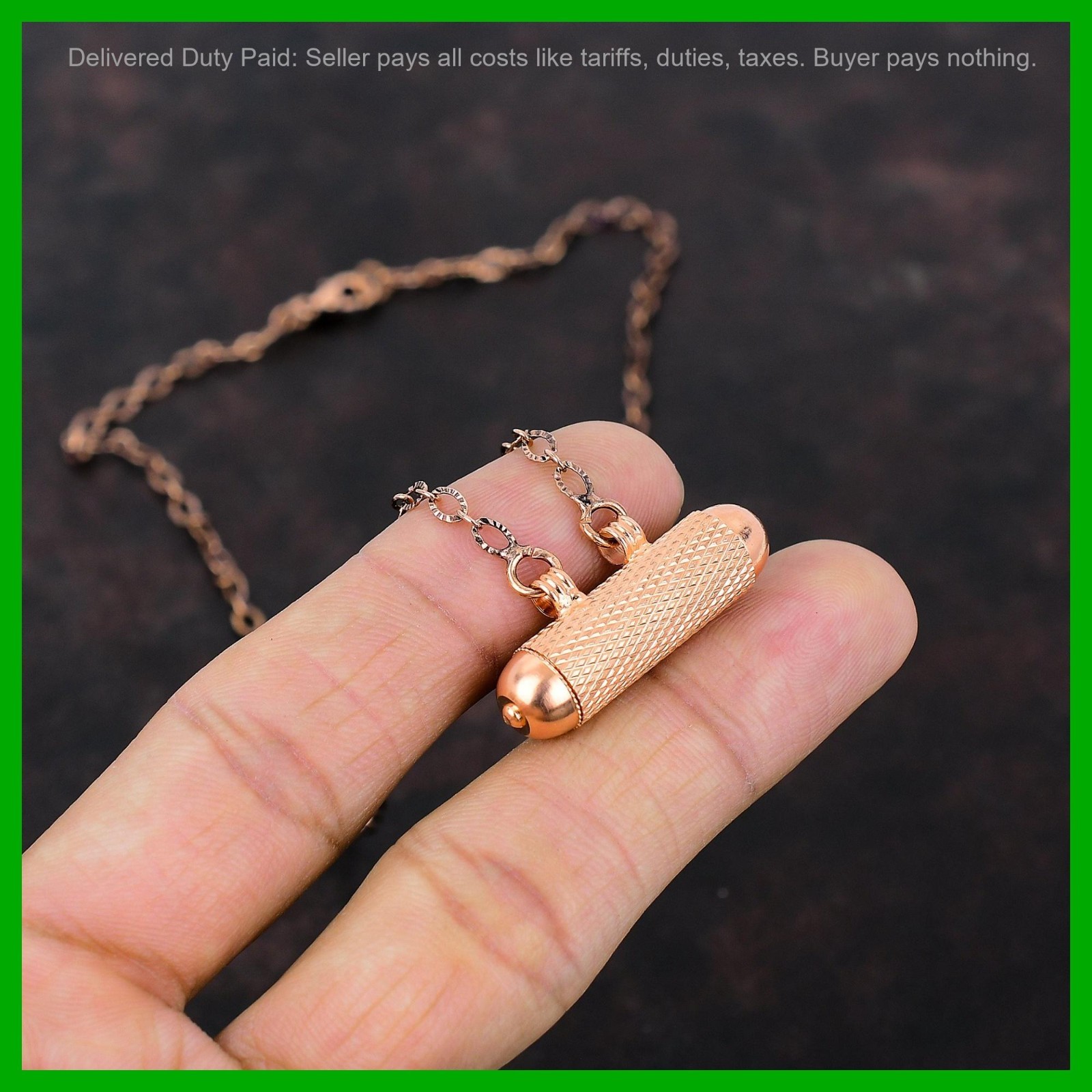 Valentines Sale Copper Natural Bezel Sister Boho Taweez Artisan Pendant Jewelry