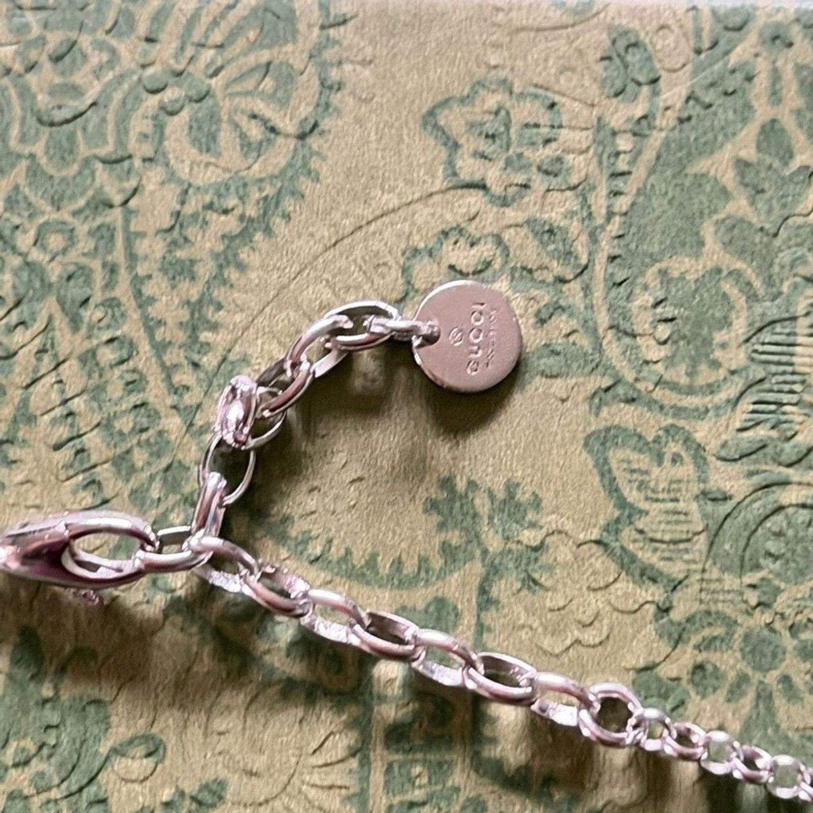 New Full Set Gucci Interlocking G Necklace Sterling Silver