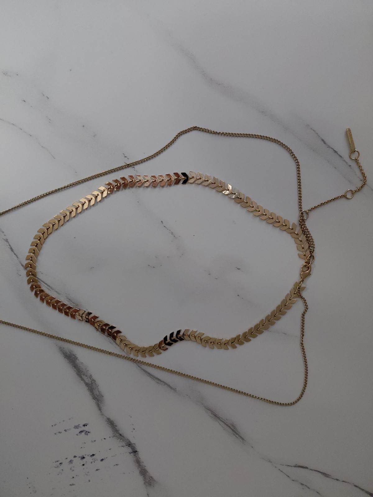 2 Nine West Gold Chains With pendant With 2 Adjustable locks For Different Sizes