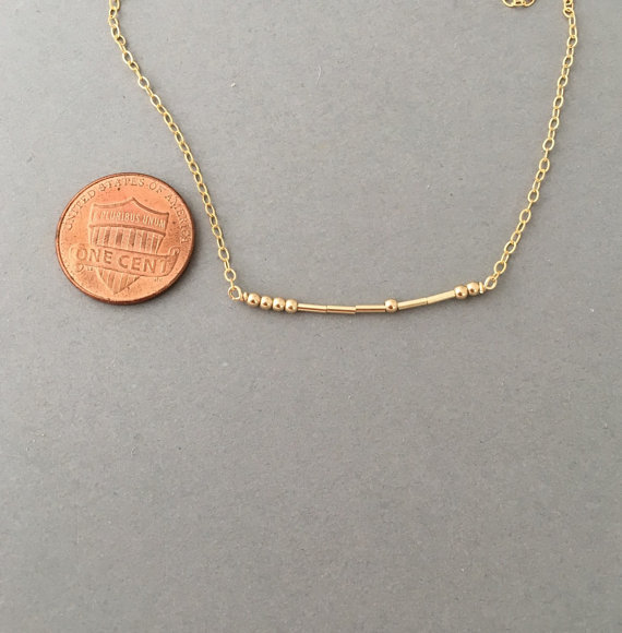 CUSTOM Gold Fill Morse Code Necklace also in Sterling Silver