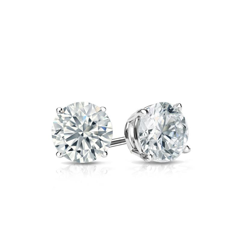 1/2 Ct Women Men Stud Earrings 14k White Gold Plated Simulated Diamond Earrings