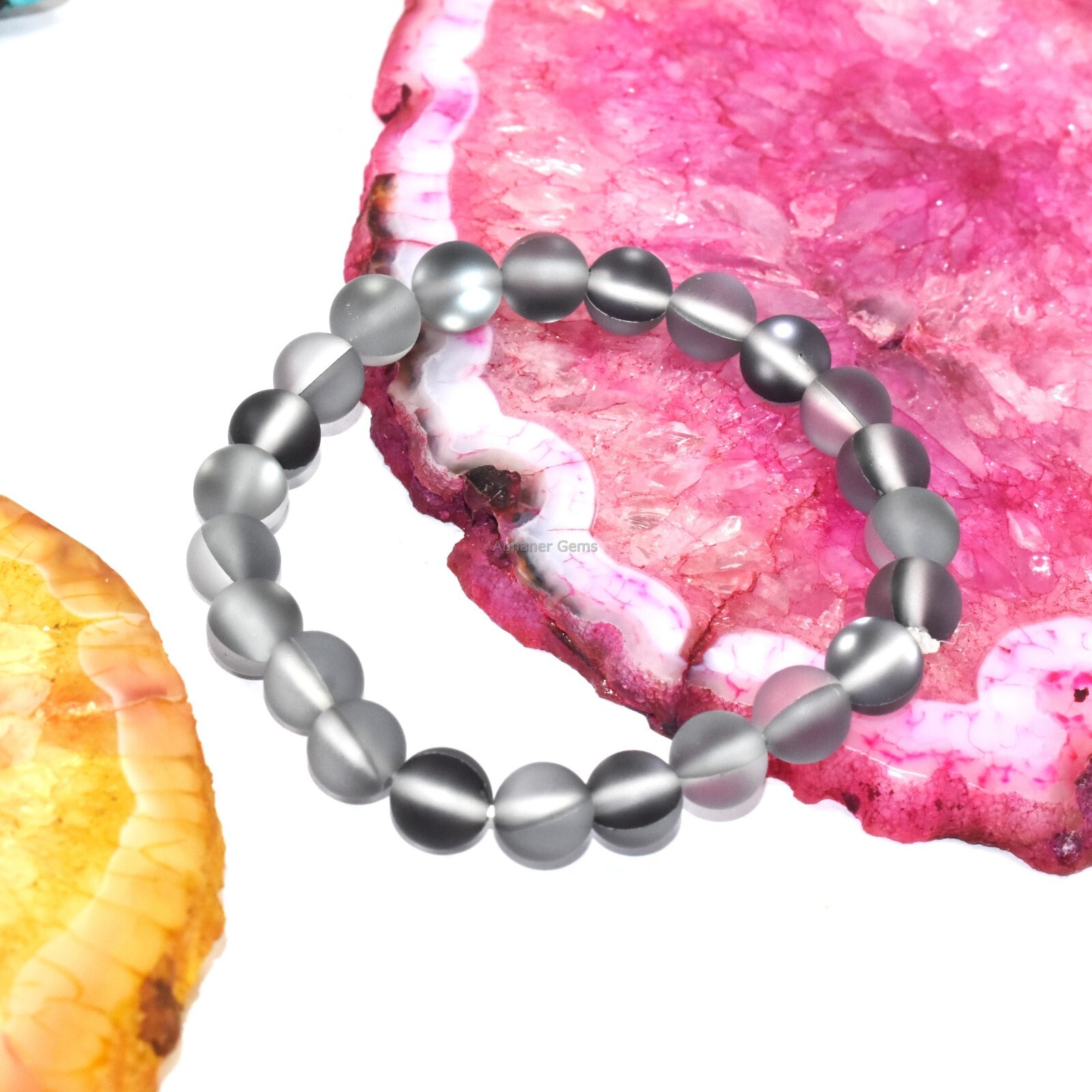Evil Eye Protector Smoky Quartz Clean Beads Bracelet