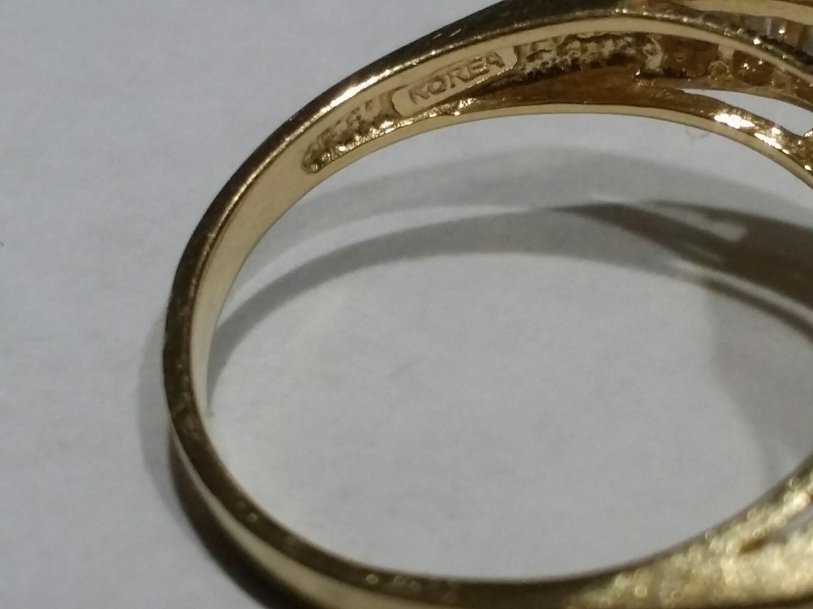 14k Gold Cubic Zerconia Baguette Ladies Ring, finger size 8