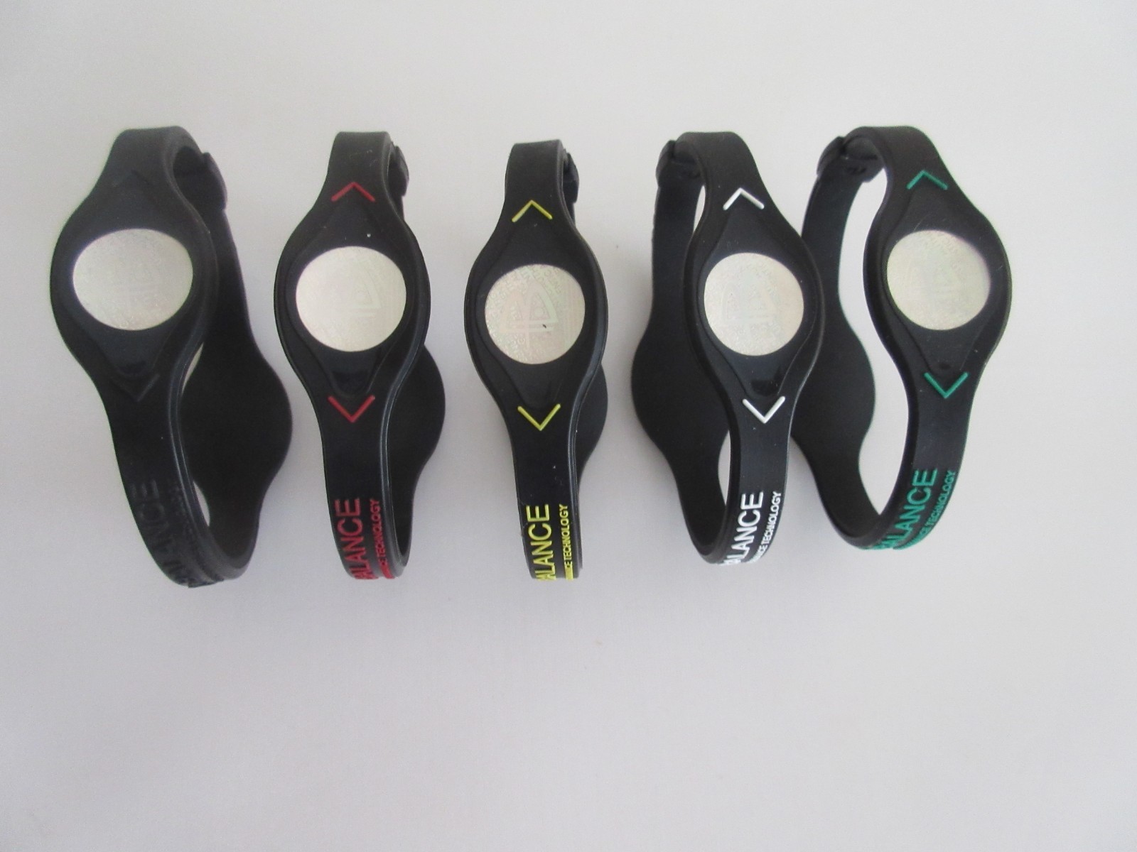 5 PCS BLACK Power Balance Energy Health Band Bracelet XS , S ,M, L, XL