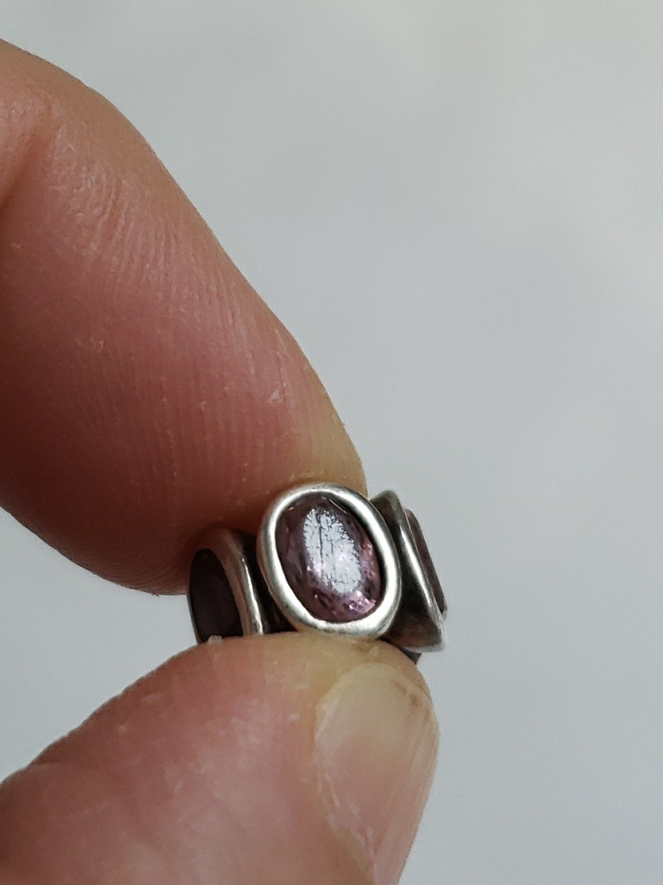 Pandora S925 ALE Pink CZ Oval Lights Charm Read Description